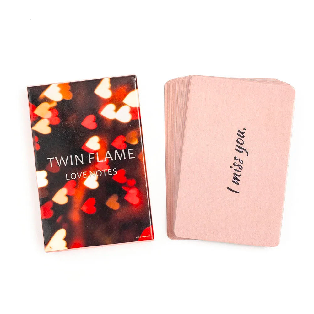 45pcs Twin Flame Love Notes Oracle Cards - 10.3×6cm Fortune Telling Deck Relationship Insights Table Board Game for Parties