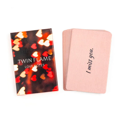 45pcs Twin Flame Love Notes Oracle Cards - 10.3×6cm Fortune Telling Deck Relationship Insights Table Board Game for Parties