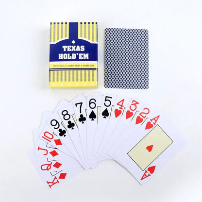 1/2pcs A set of durable, universal baccarat and Texas Hold'em playing cards, waterproof and smooth, for poker and bridge games