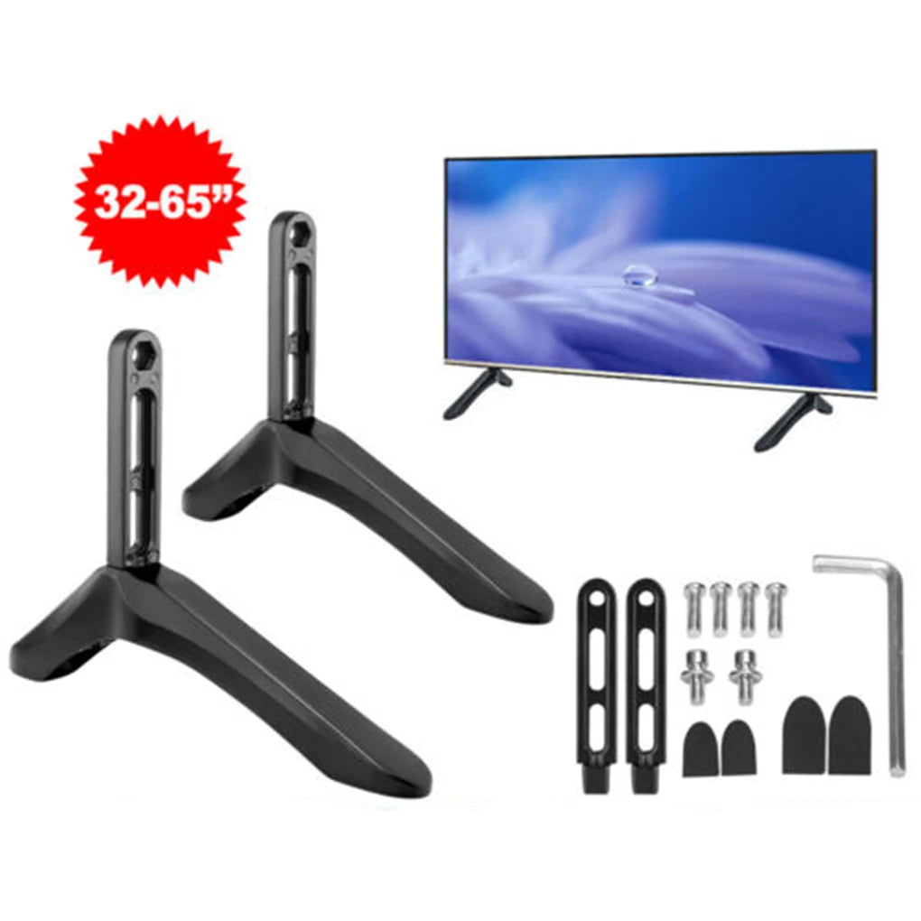 Steel TV Base For LCD Screen Stand Stable And Durable -Heavy-duty Steel Can Carry Up To 15kg Of Load