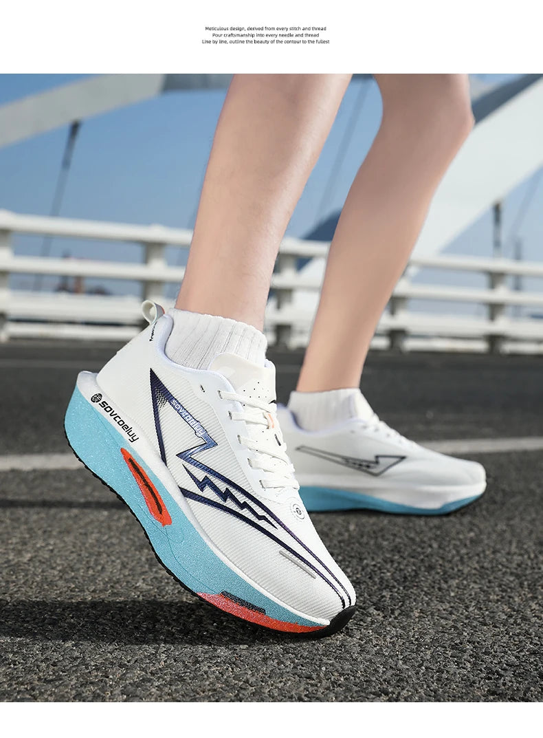 Marathon Men Sports Running Shoes Carbon Board Air Cushion Breathable Lightweight Woman Comfortable Athletic Basketball Sneakers
