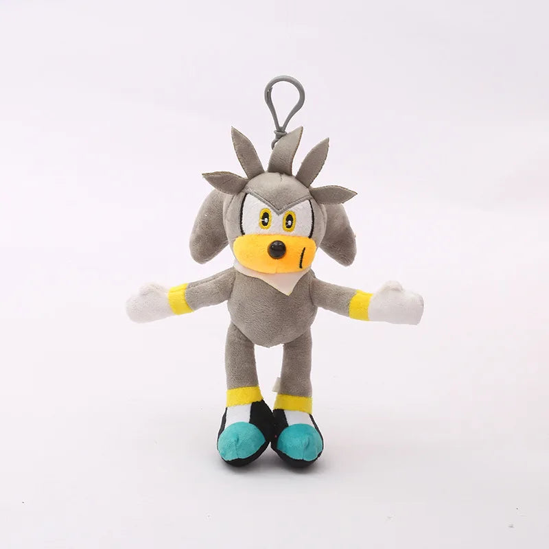 New Super Sonic Cartoon Plush Toy Shadow Amy Knuckle Tail Plush Keychain Toy Hedgehog Anime Soft Padded Doll Kids Fun Fan Gifts