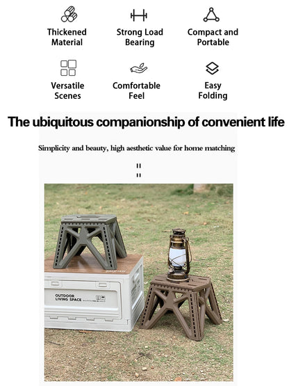 Portable Folding Chair High Load Bearing Durable Foldable Small Stool for Indoor/Outdoor Use, Camping, Hiking, Fishing, BBQ