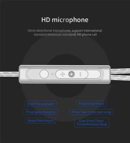 QKZ CK5 FiLe Wired Earphone Professional Gaming And Sports Noise Cancelling Headphones with Microphone HiFi Music Earphone