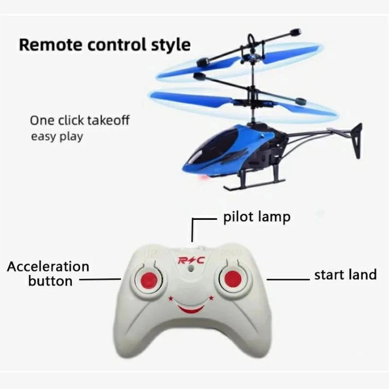 Rechargeable Mini Remote Control Helicopter Wireless Remote Control Infrared Induction Aircraft Children's Toy Aircraft Model
