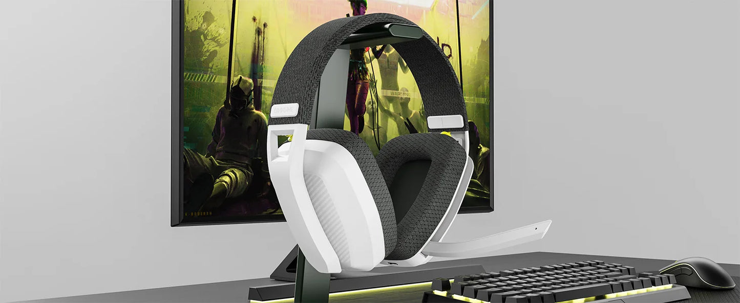 BINNUNE BW06 Bluetooth Headsets Gamer with Mic for PS5 PS4 PC Mac Playstation Wireless 2.4GHz Gaming Headphone with Microphone