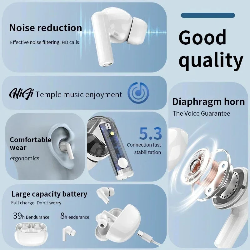 New wireless Bluetooth headset TWS headset with microphone stereo sports in-ear headset touch long standby apply to smartphones