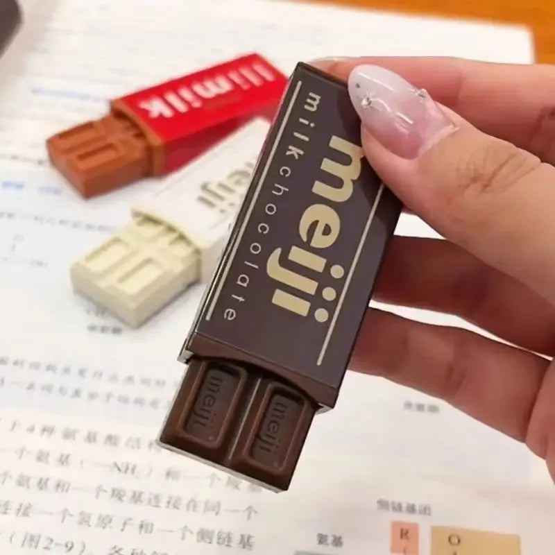 Fidget Toy Simulated Meiji Chocolate Bendy Snap-And-Play Stress Relief Jp Style Keychain Pendant Funny Gifts Creative Gadgets