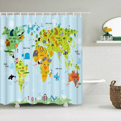 Cat shower curtains bathroom shower curtain Cute 3D fabric shower curtain with hooks funny waterproof shower curtain or Mat