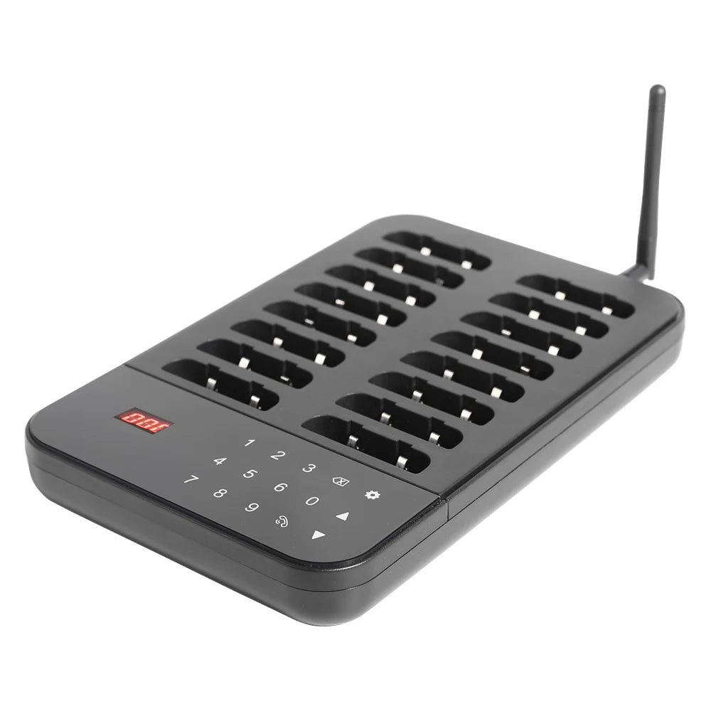 Wireless Restaurant Pager System Guest Customer Calling 16 Beepers Pager Buzzer For Restaurant Food Court Cafe Beach Bar
