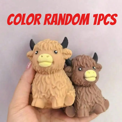 Scottish Highland Cow Squishy Slow Rebound Anxiety Relief Fidget Toy,Squishy Toys,Kid Toys,Juegos Para Niños,Cheese Squishy