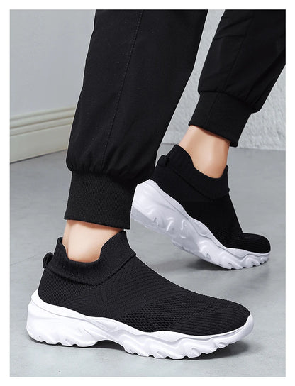 Men'S And Women'S Sneakers Mesh Breathable Lightweight High-Top Running Tennis Shoes Comfortable Outdoor Pair Naked Boots