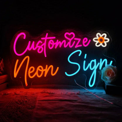 Custom Name Neon Sign Personal LED Neon Lighting Custom Led Light Name Decor Wedding Sign Bedroom Home Bar Wall Neon Decorations