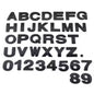 1PC Matte Black 3D Auto Metal Letter Emblem DIY Digital Alphabet Car Sticker Exterior High-About 25mm Accessory