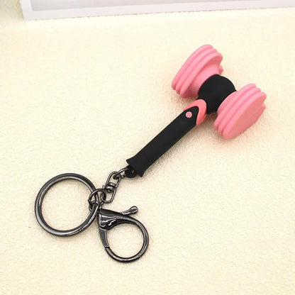 Bp Fan Support Stick Keychain Kpop Popular Girl Group Love Hammer Keychain Girl Group Star Concert Black Fan Key Chains