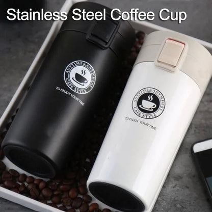 0.5L Thermal Mug Double Wall 304 Stainless Steel Coffee Cup Vacuum Flask Thermos Water Bottle Tea Coffee Leak-proof Thermos Mug