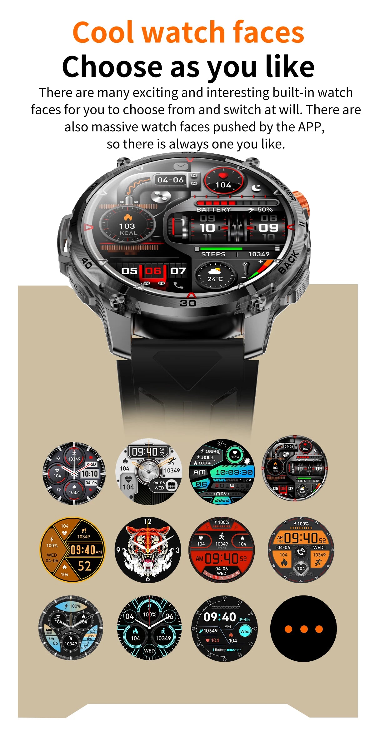 LIGE 2026 Nowy Wojskowy Smartwatch Męski Bateria 1000mAh Wodoodporny 5ATM GPS Rozmowy Bluetooth Wyświetlacz AMOLED Sportowy Smartwatch dla Mężczyzn