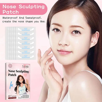 42PCs Invisible Shrink Nose Patch For Cosplay Lifting Nose Shrink Beauty Strips Slimming Nose Wing Stickers Nose Shaper Makeup