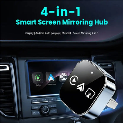 Durable-Smart AI Box 4In1 Wireless Carplay Adapter Upgrade Android Auto Mirror Link USB Plug And Play Auto Connect Wifi 2026