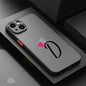 Initial Letter A-F Heart Phone Case For iPhone 17 16 15 11 12 14 13 Pro Max Mini X XS XR 7 8 Plus SE 16E Hard Transparent Cover