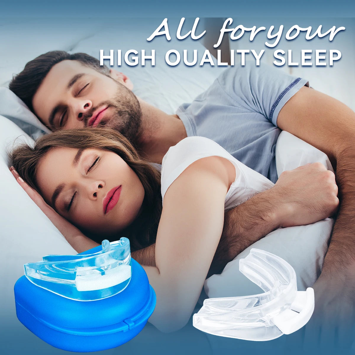 Hot Anti Snoring Mouthpiece Adjustable Mouth Guard Effective Snore Solution for Men and Women Customizable Comfortable