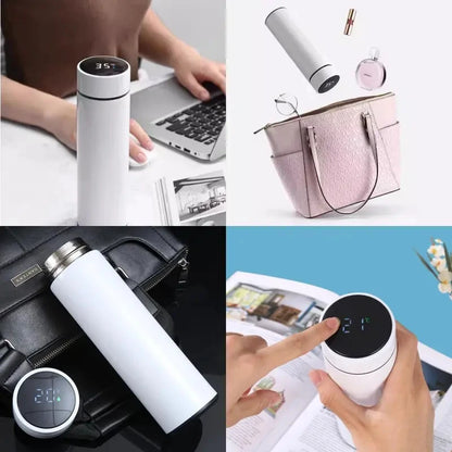 500ML Thermos Cup with Temperature Display, Stainless Steel Vacuum Insulated Mug, Outdoor Travel Cup, Father's Day Gift