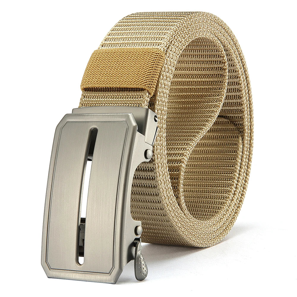 Automatic Buckle Light Comfortable Nylon Military Belt Outdoor Hunting Multifunctional Tactical Canvas Belt High Quality Men Bel