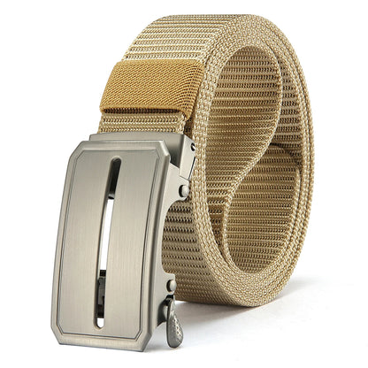 Automatic Buckle Light Comfortable Nylon Military Belt Outdoor Hunting Multifunctional Tactical Canvas Belt High Quality Men Bel