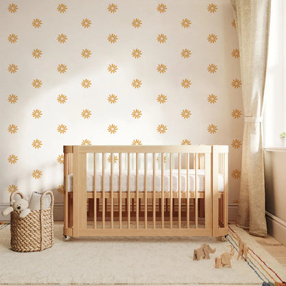 Yellow Daisy Wall Stickers for Kids Rooms Living Room Removable Baby Nursery Wall Paper Home Decoration Girls Room Interior