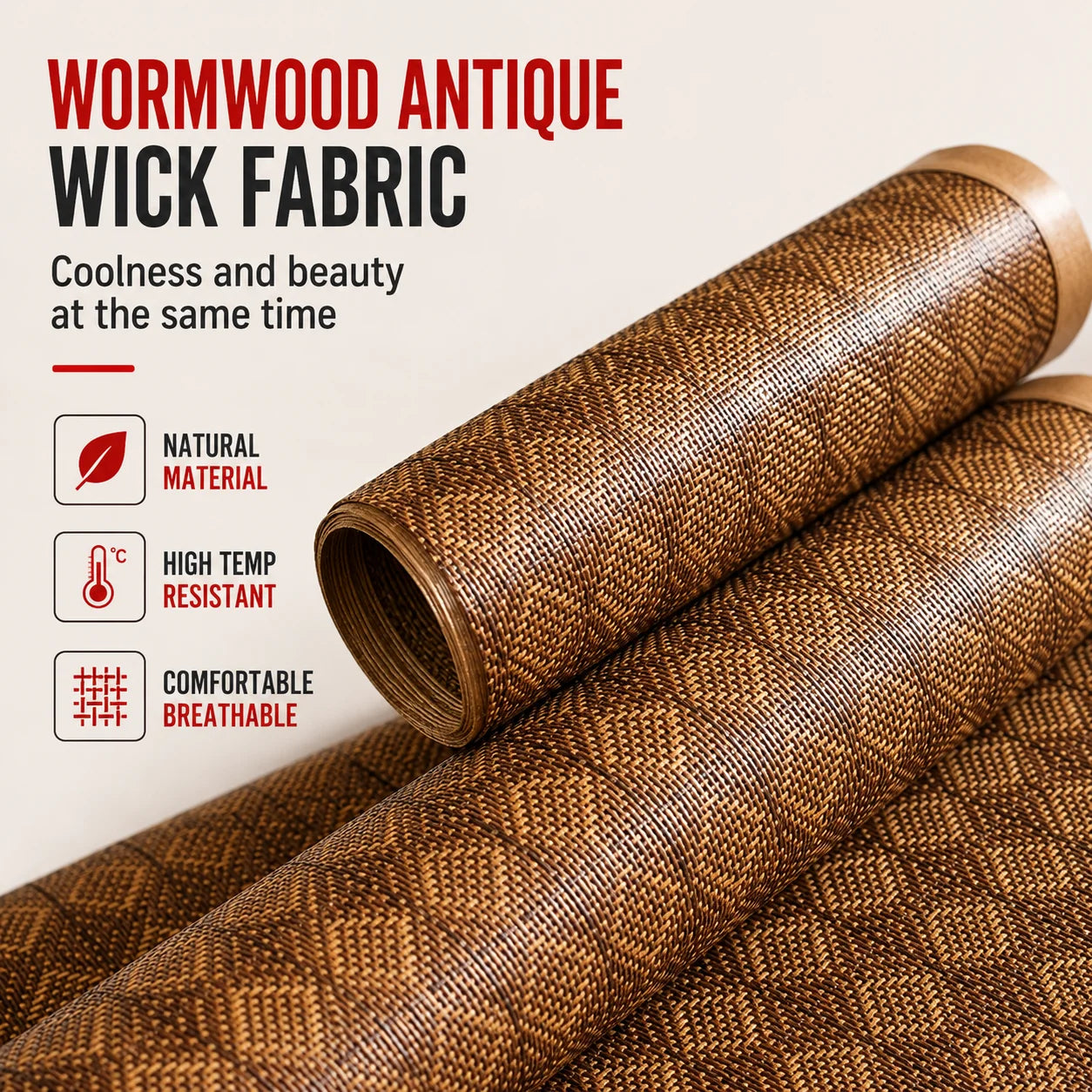 Ice Silk Summer Cooling Mat Natural Vine Foldable Double-Sided Bamboo Mat for 1.5/1.8m Bed Naked Sleeping Dormitory Home Use
