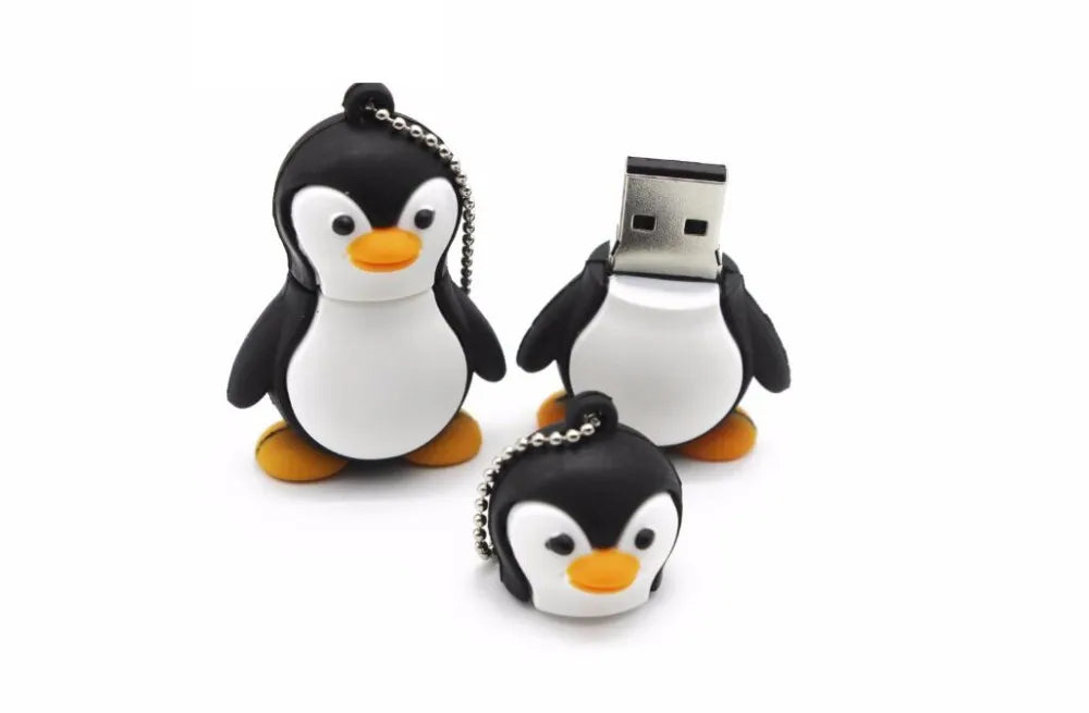JASTER Uroczy Kreskówkowy Zwierzęcy Pendrive USB 64 GB Pingwin Kot Pamięć USB 32 GB Sowa Dinozaur Pendrive 16 GB Pszczoła Lis Pendrive 8 GB