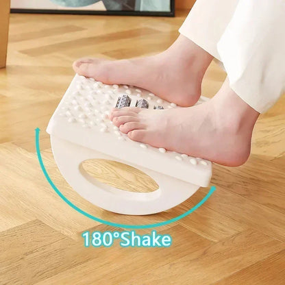 Home/Office Footrest Under Desk Foot Stool Anti-Crossed Legs Semi-Circular Rocking Anti-Slip Massage Roller Footrest Foot Stool