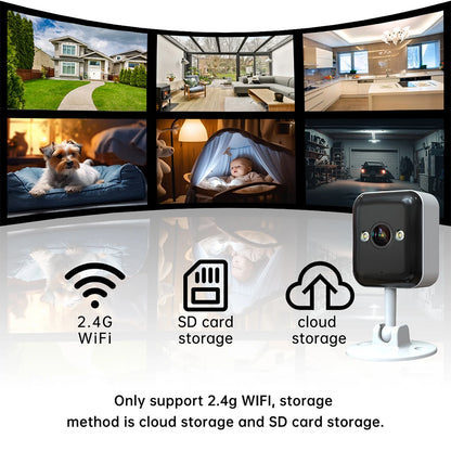 Jooan 2K Mini Security Camera IP Camera Wifi Outdoor CCTV Surveillance Camera 5x Digital Zoom Color Night Home Baby Monitor