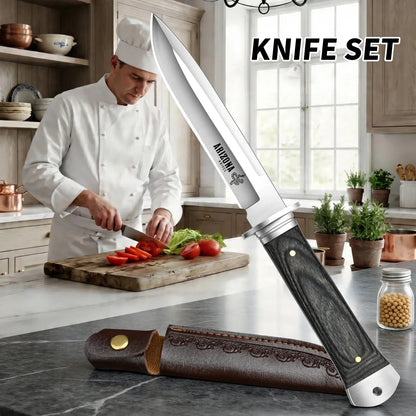 New Heavy-Duty Multi-Purpose Kitchen Knife 5Cr13 Stainless Paring Knife, Ergonomic Pakkawood Handle High-End Utility Knife Tool