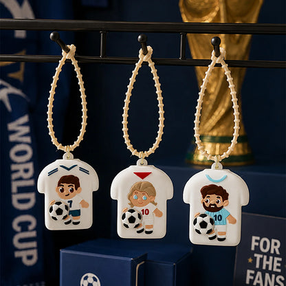 Football Jersey Squeeze Toy Keychain, Sports Star Stress Relief Pendant, Student Schoolbag Decoration, Fan's Small Gift