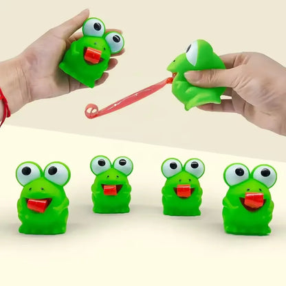 Pinch Frog Dinosaur Sticking Tongue Out Toys Funny Sensory Stress Relief Fidget Toys Cat Toys School Gifts