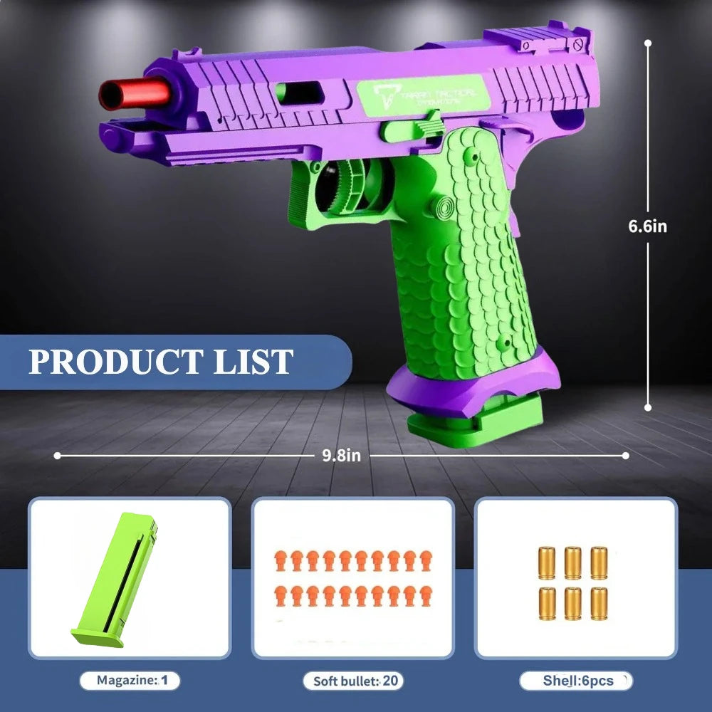 Automatic Shell Bullet Toy Gun, Educational Shooting Game Toy, Very Suitable for Outdoor Multiplayer Cooperative Games
