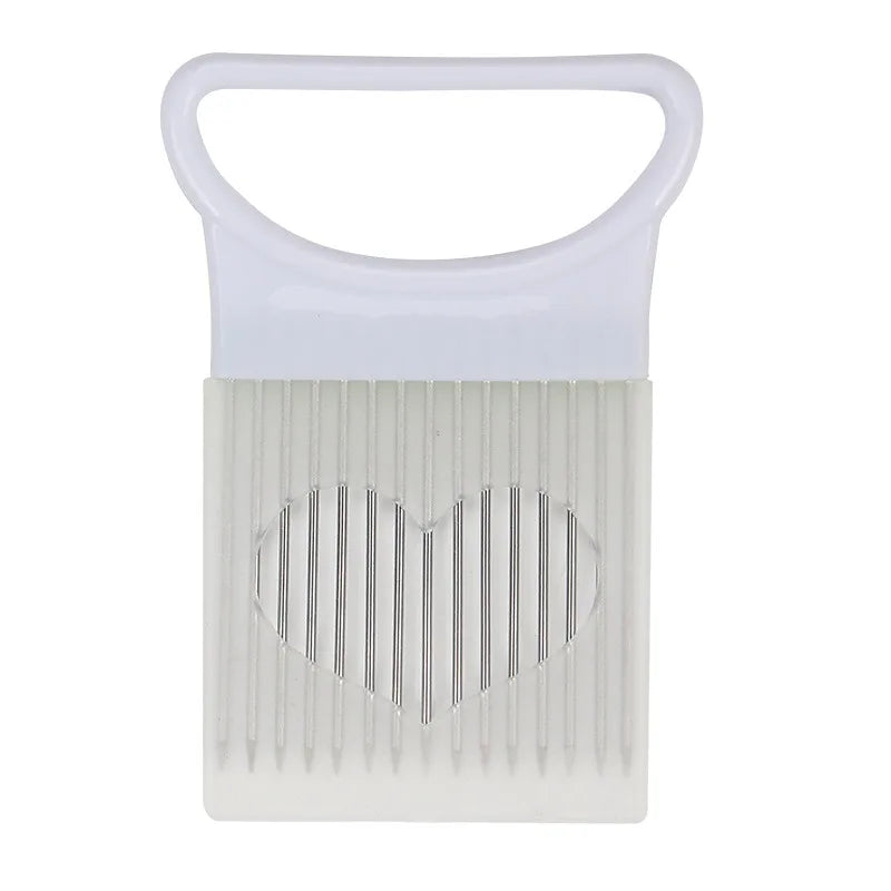 1Pcs Colorful Onion Slicer with Stainless Steel Holder Easy Onion Chopper for Potatoes or Vegetables Kitchen Accessories Tools