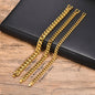 Gold Color Cuban Chain Bracelets for Men,6/8/10/12MM Stainless Steel Chain Link Wristband,Casual Hip Hop Male Jewelry Gift