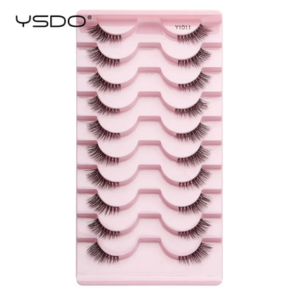 Lashes 3/10 Pairs Half Lashes Cat Eye Natural Long Lashes 3D Mink Eyelashes Full Strip Lashes Makeup Extension Tools