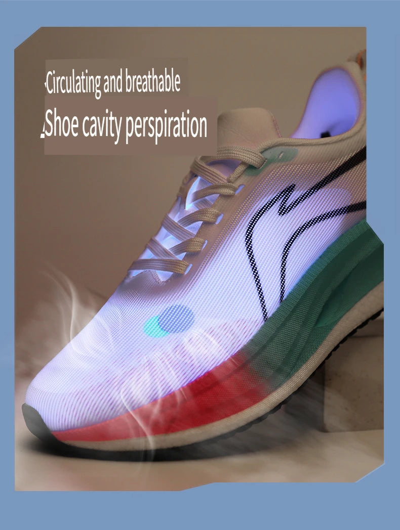 2026 New Men/women Carbon Plate Mesh Casual Sports Shoes, Breathable, Lightweight, Shock-Absorbing Running Sneakers