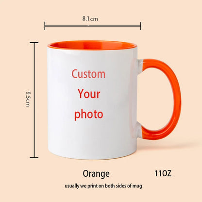 Customize Photo Black Coffee Mug - Personalized Dog Cat Familay Lover Photos Cup Tea Cup with Names Mothers' Day Surprised Gift
