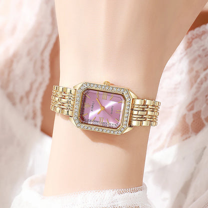 Luxury Rhinestone Women Watches Fashion Rectangle Bracelet Quartz Wristwatch for Girls Clock Reloj Mujer