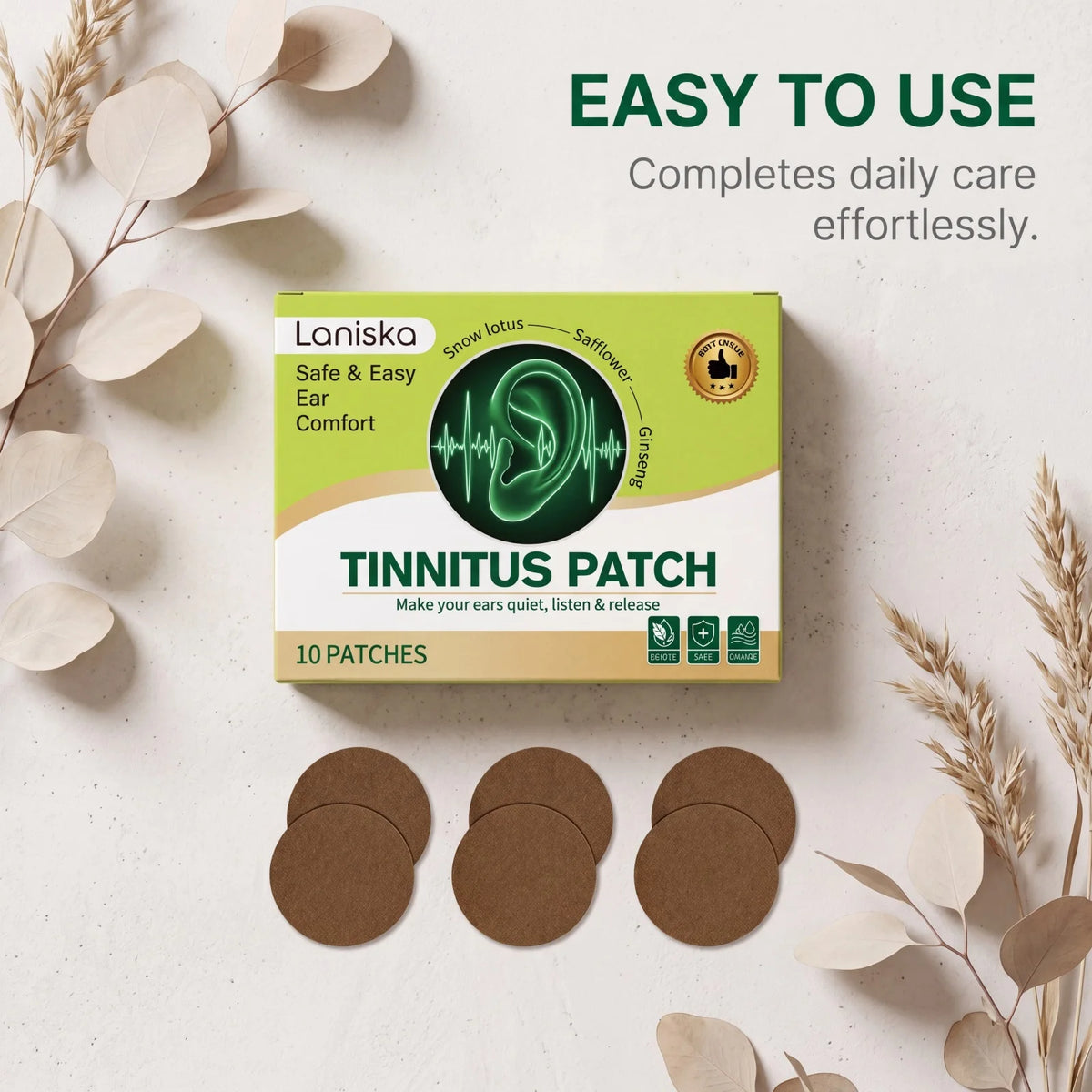 Tinnitus Treatment Patches Relief Ear Buzzing Ringing Deafness Improves Hearing Loss Anti Headache Relaxing Ears Care Stickers