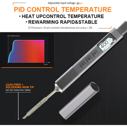 PTS201 PD 100W Soldering Iron Portable Solder Station PID Temperature Control for Electronic DIY Repair