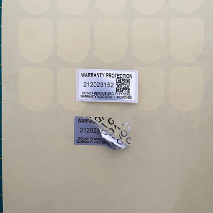 100pcs Protective Warranty Stickers 30mm x 15mm Security Seal Tamper Resistant Variable Serial Number QR Code Sticker