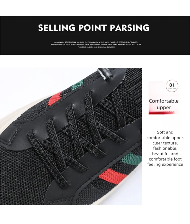 Men's breathable mesh casual shoes  summer lightweight soft soled comfortable outdoor walking shoes youth versatile trendy shoes