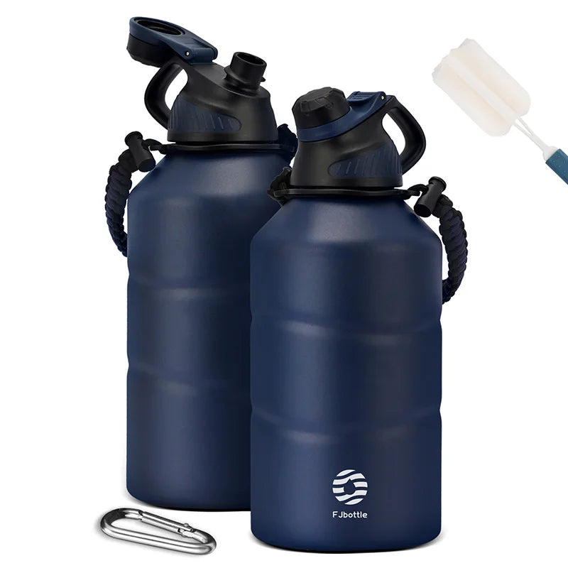 Fjbottle Stainless Steel Thermos Bottle 1.9L Large Capacity Vacuum Flask Water Cup Keep Hot Cold Outdoor Sports Gym Drink bottle