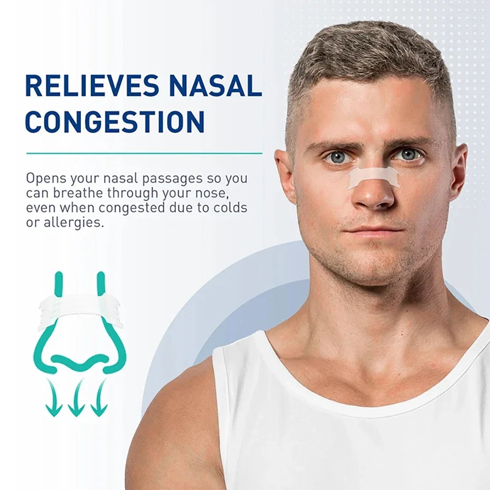30/60/90 Pcs Anti-Snoring Nose Strips Sleep Nasal Strips for Improved Air Inhalation Exercise & Sleep Quality Breath Strips