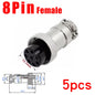 5pcs GX16 2/3/4/5/6/7/8/9/10Pin 16MM Male Female Circular Aviation Connector Plug Socket Screw Panel Mount Connector